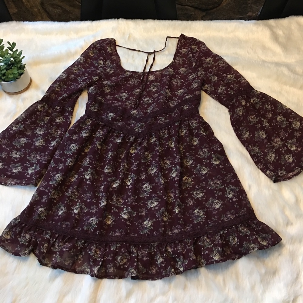 NWOT Band of Gypsies floral sheer dress